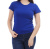 Синяя женская футболка под логотип