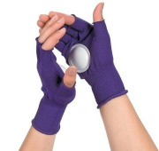 Перчатки болельщика фиолетовые под логотип