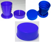 Пластиковые складные стаканчики Синие