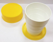 Пластиковые складные стаканчики Желтые