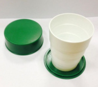 Пластиковые складные стаканчики Зеленые