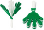 Ладошки-трещотки Зелено-бело-зеленые под логотип