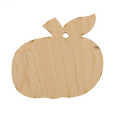 Деревянная разделочная доска в виде яблока №26