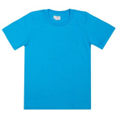 Голубая детская футболка под логотип