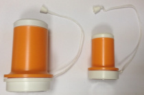 Микро-дудки болельщика Бело-оранжевые под логотип