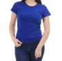 Синяя женская футболка под логотип