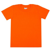 Оранжевая детская футболка под логотип