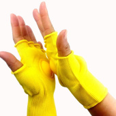 Перчатки болельщика желтые под логотип