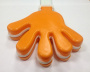 Ладошки-трещотки Оранже-бело-оранжевые под логотип