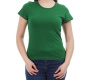 Зеленая женская футболка под логотип