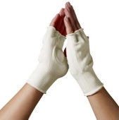 Перчатки болельщика белые под логотип